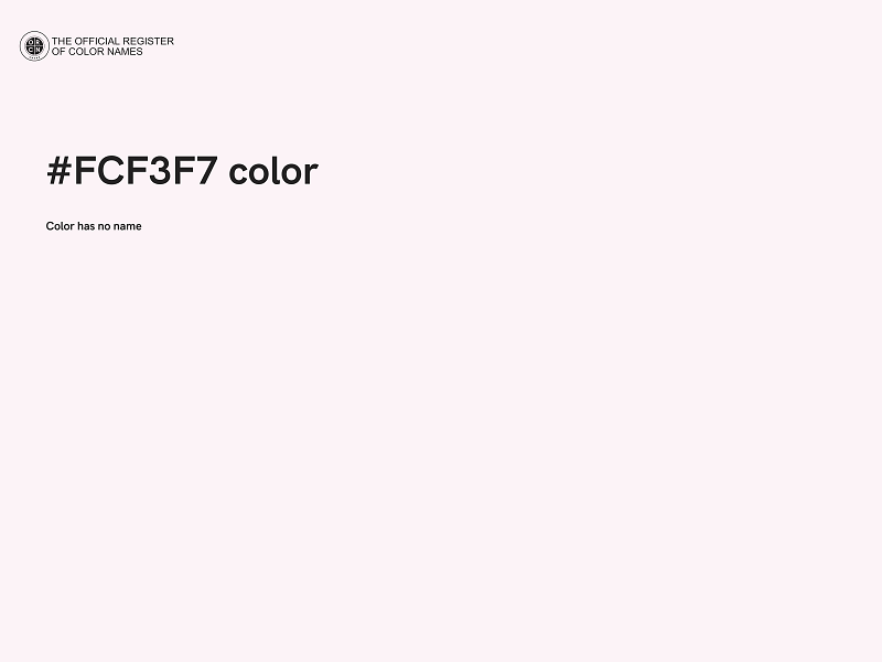 #FCF3F7 color image