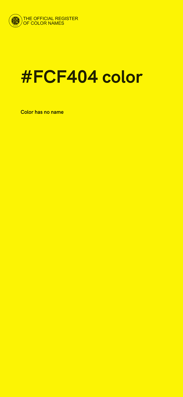 #FCF404 color image