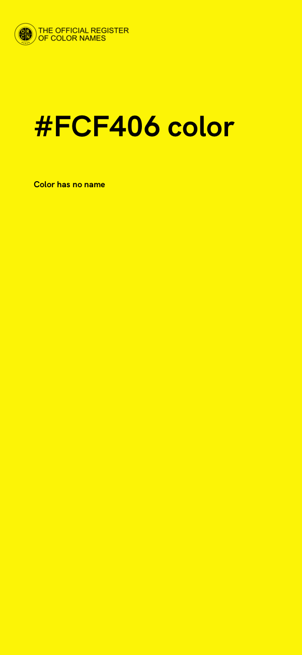 #FCF406 color image