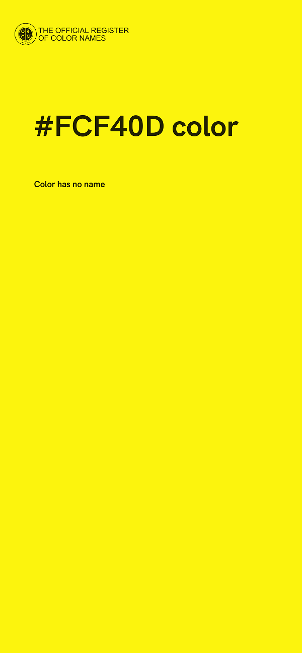 #FCF40D color image