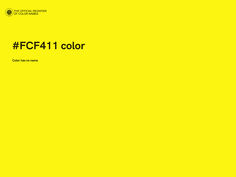 #FCF411 color image