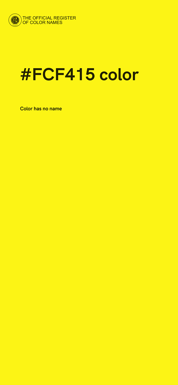 #FCF415 color image