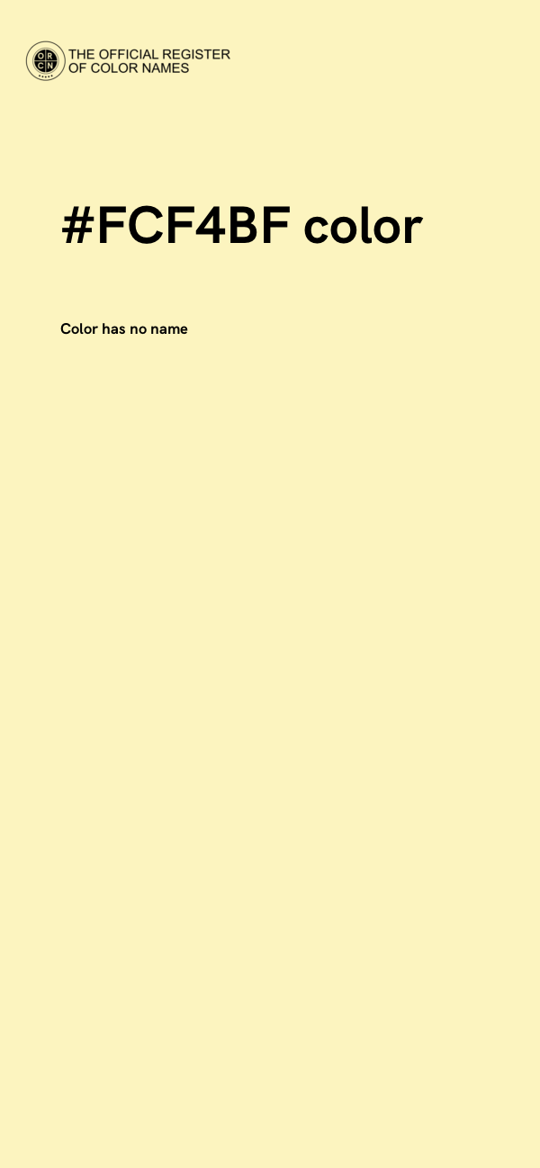 #FCF4BF color image