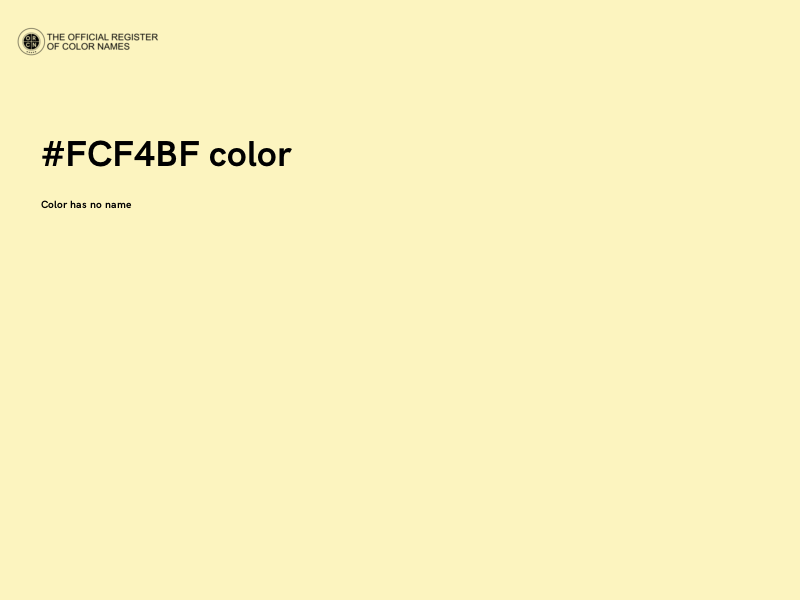 #FCF4BF color image