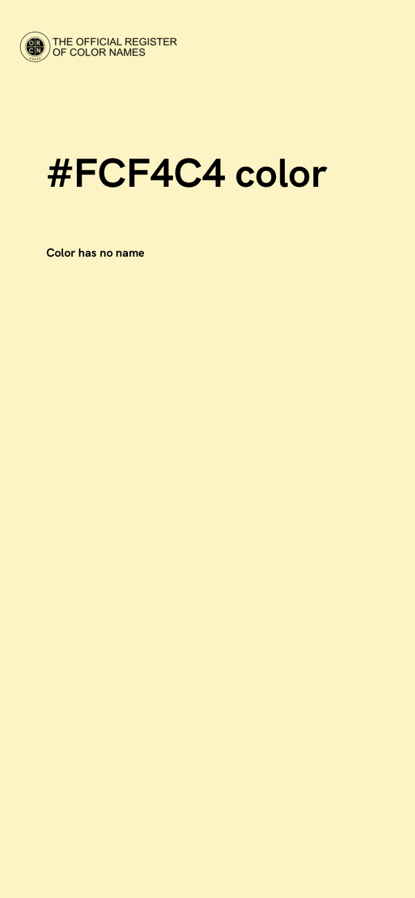 #FCF4C4 color image