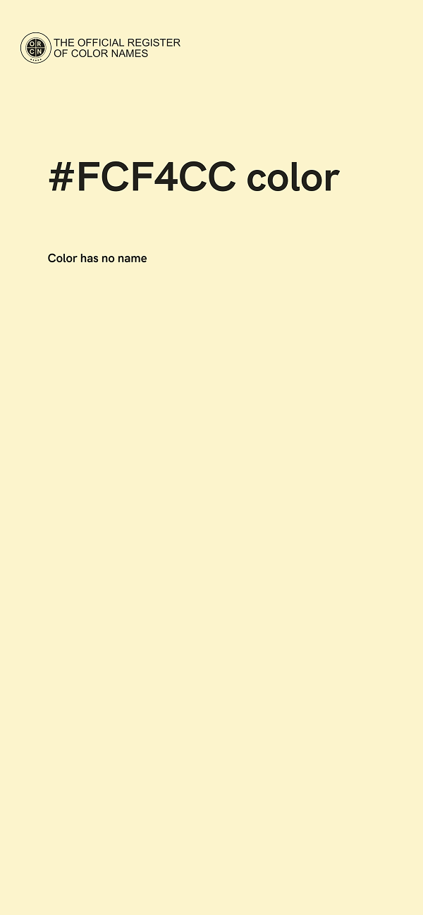 #FCF4CC color image