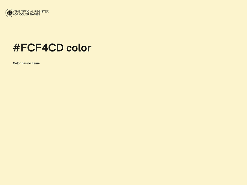 #FCF4CD color image