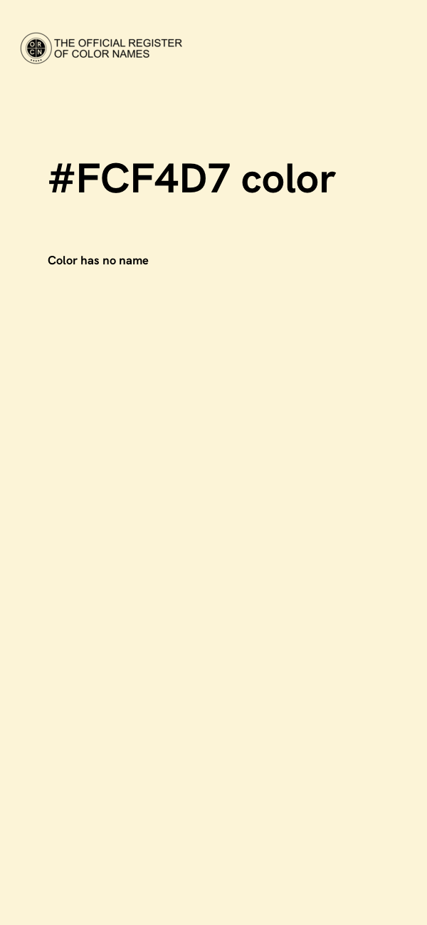 #FCF4D7 color image