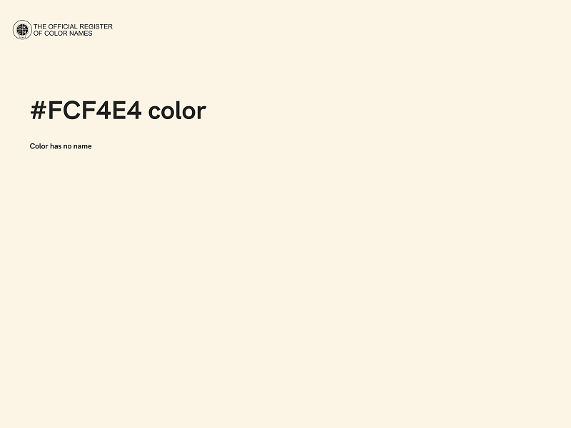 #FCF4E4 color image