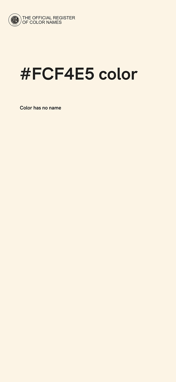 #FCF4E5 color image