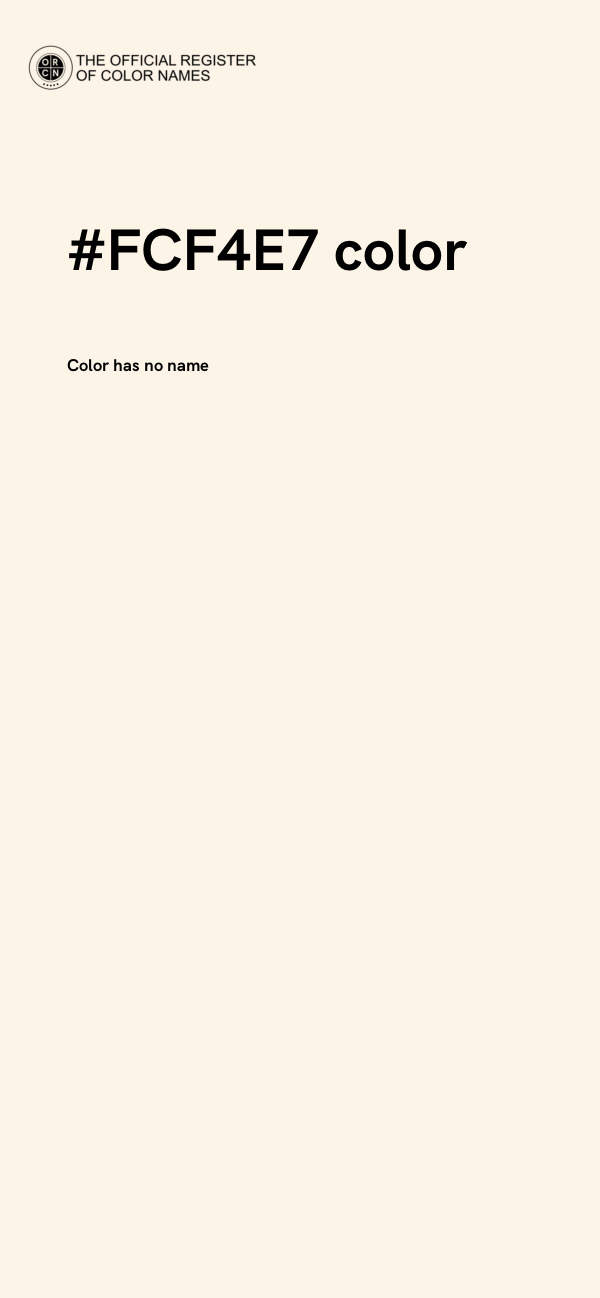 #FCF4E7 color image