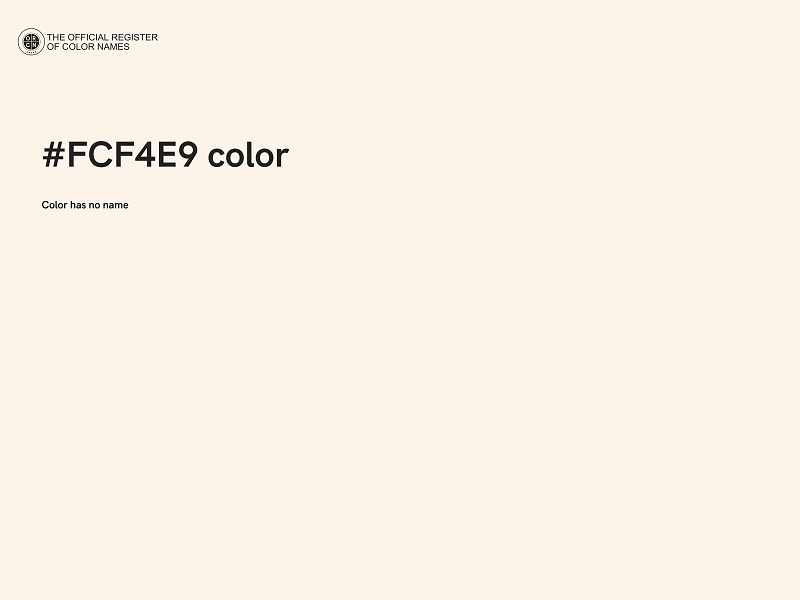 #FCF4E9 color image