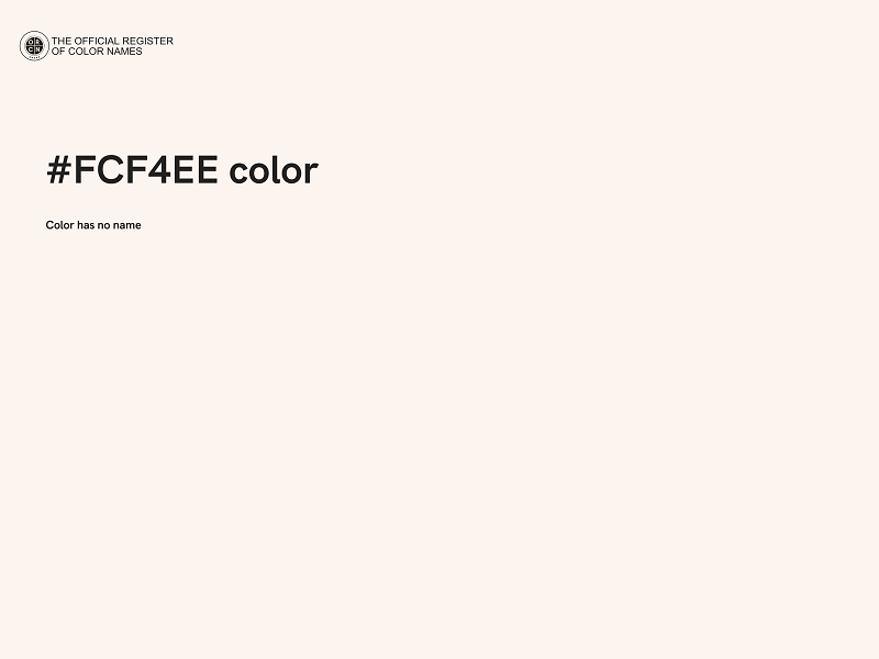 #FCF4EE color image