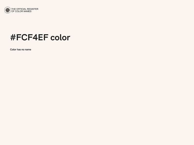 #FCF4EF color image