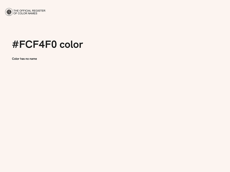 #FCF4F0 color image
