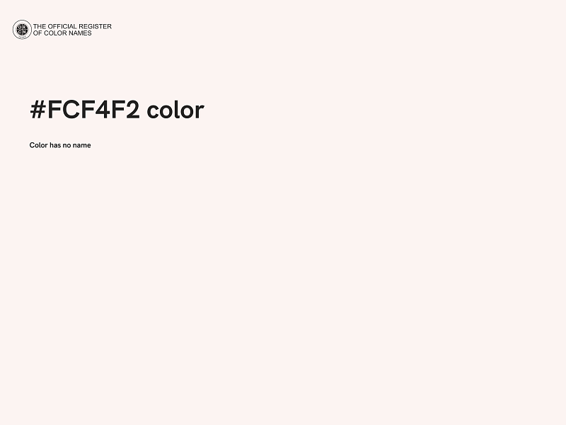 #FCF4F2 color image