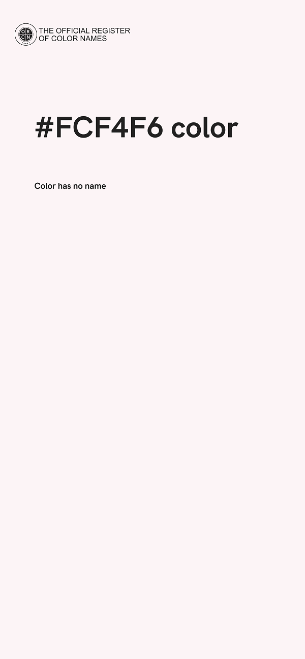 #FCF4F6 color image