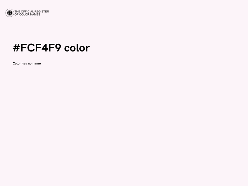 #FCF4F9 color image