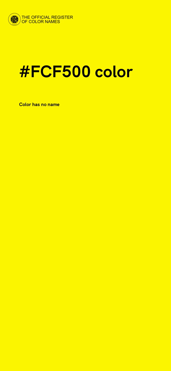 #FCF500 color image