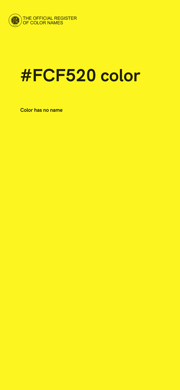 #FCF520 color image
