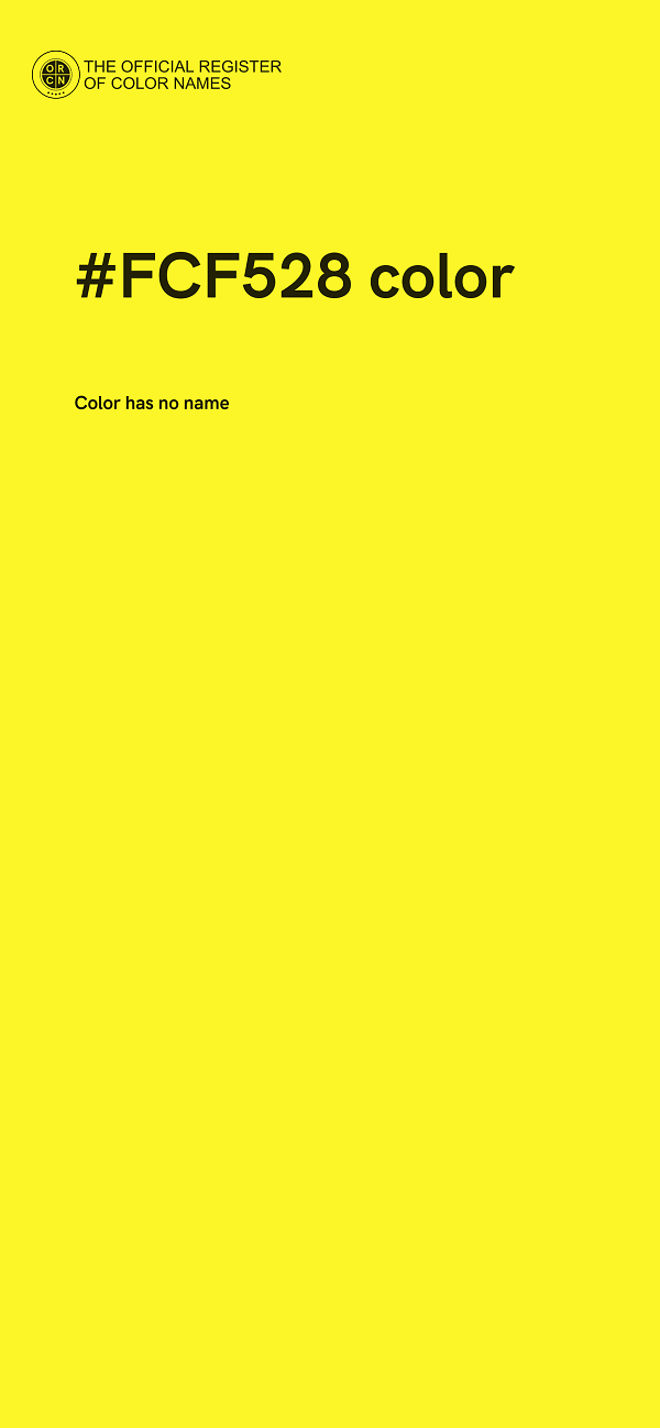#FCF528 color image