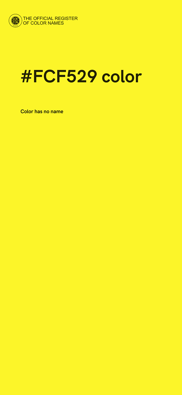 #FCF529 color image