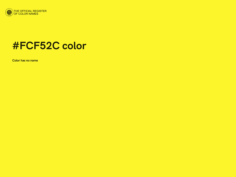 #FCF52C color image