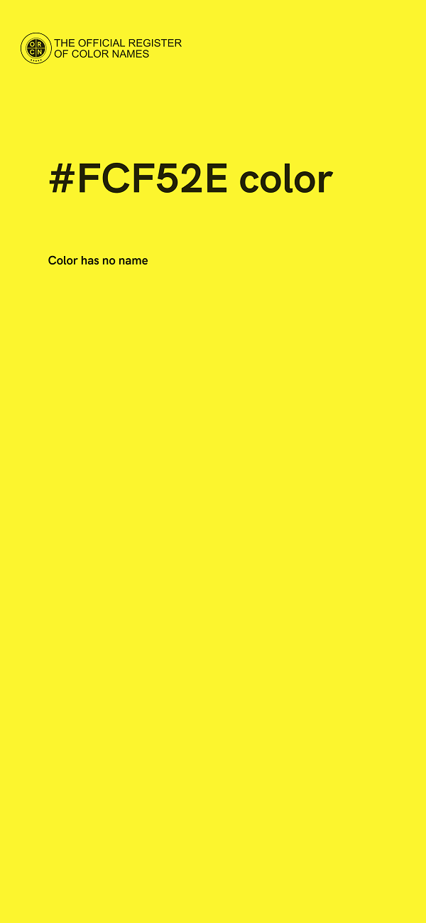 #FCF52E color image