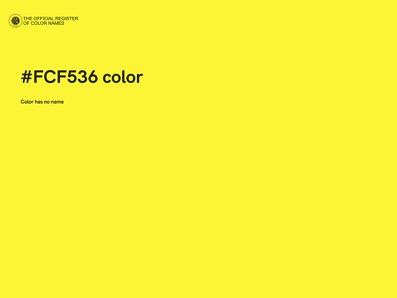 #FCF536 color image