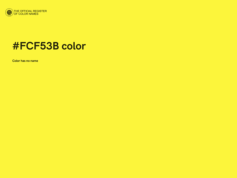 #FCF53B color image