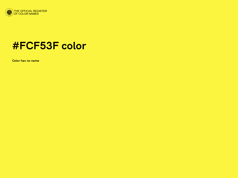 #FCF53F color image