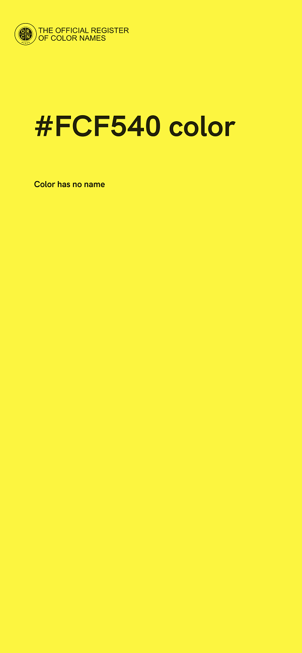 #FCF540 color image