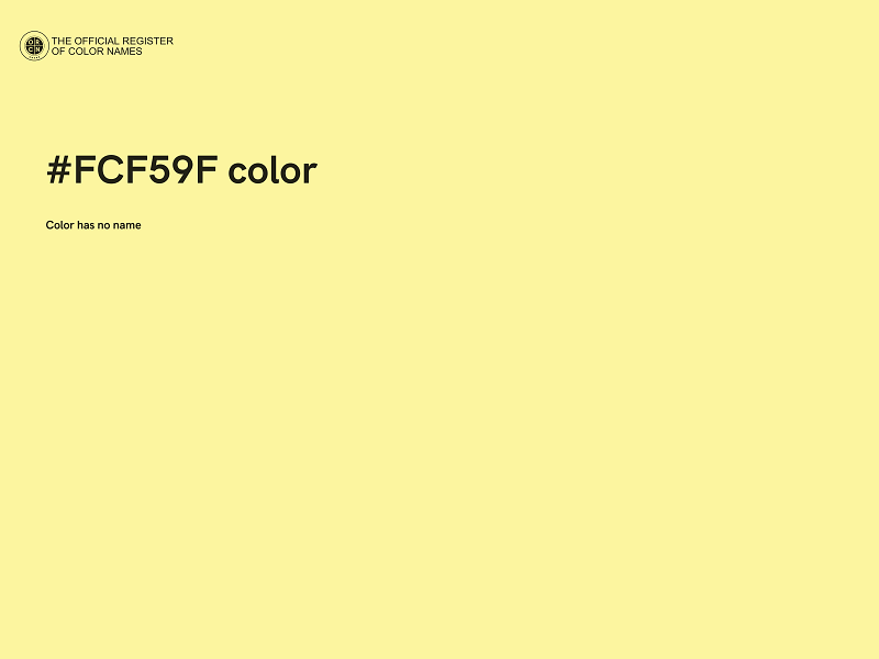 #FCF59F color image