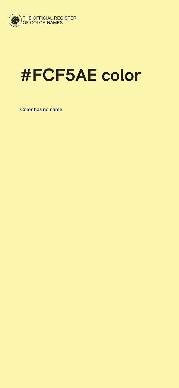 #FCF5AE color image