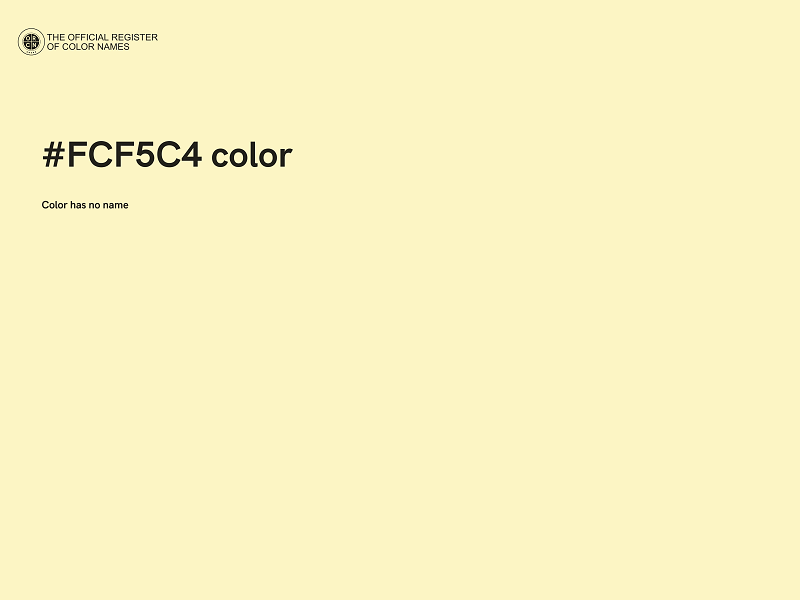 #FCF5C4 color image