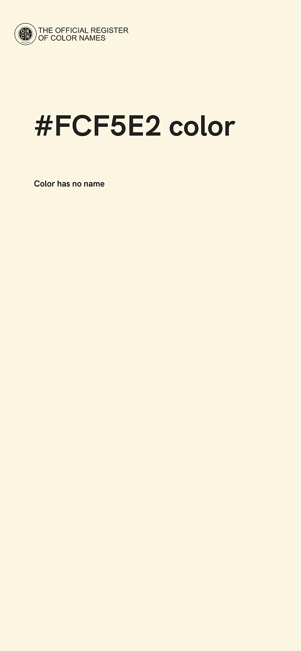 #FCF5E2 color image