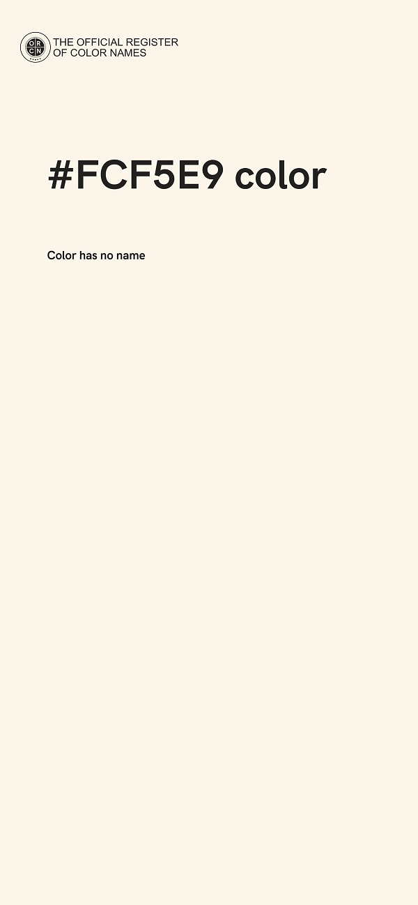 #FCF5E9 color image