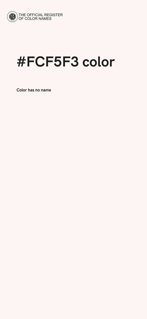 #FCF5F3 color image