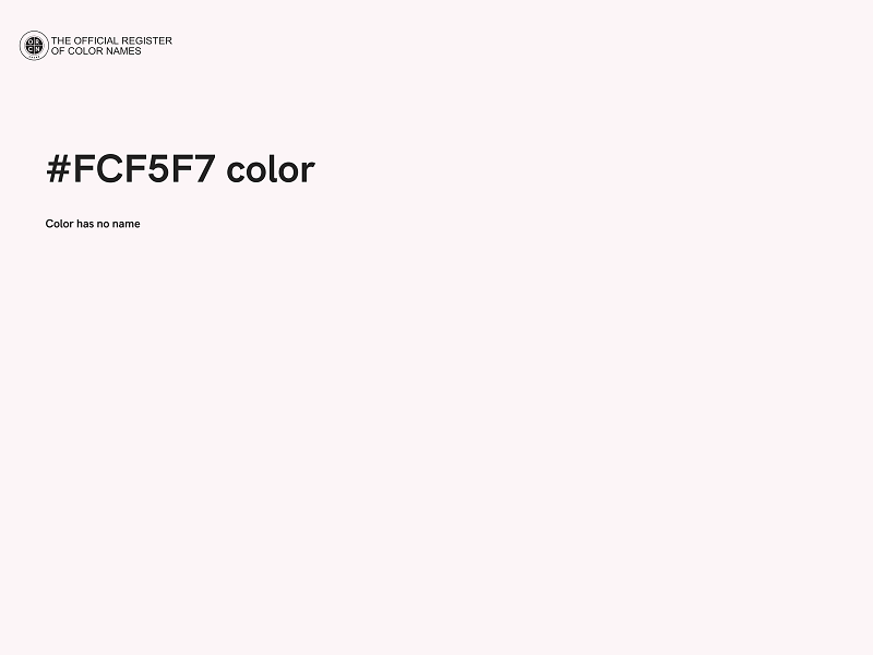 #FCF5F7 color image