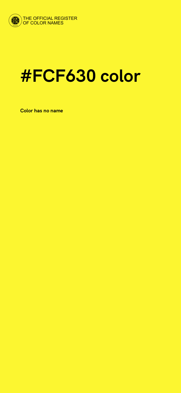 #FCF630 color image