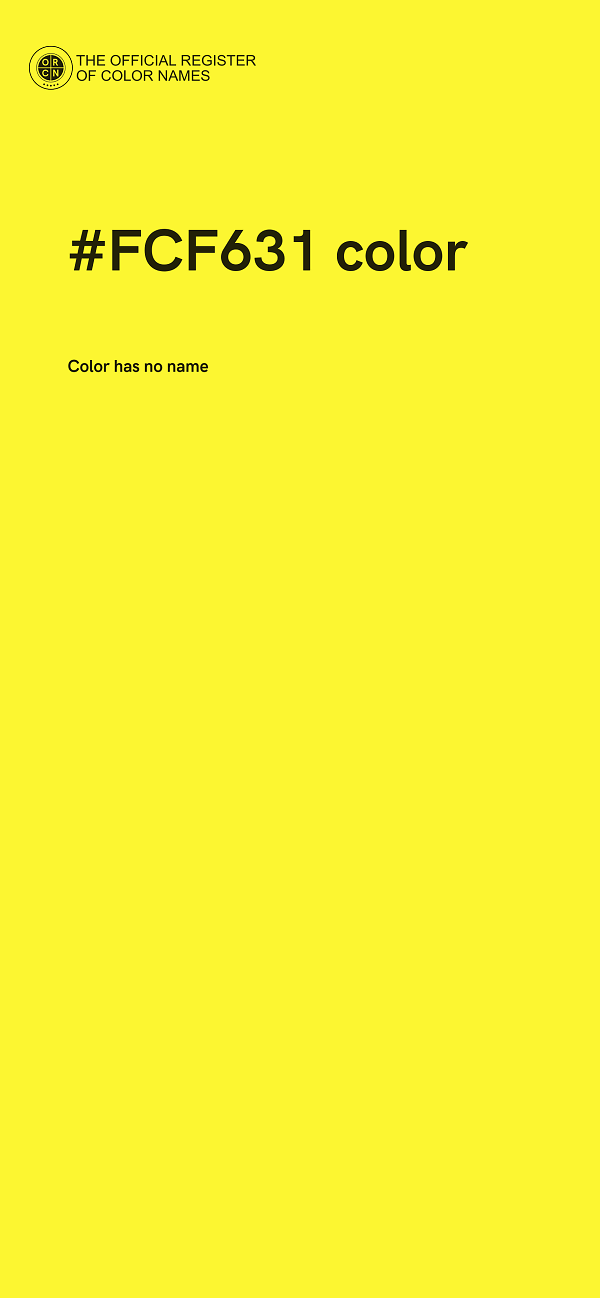 #FCF631 color image