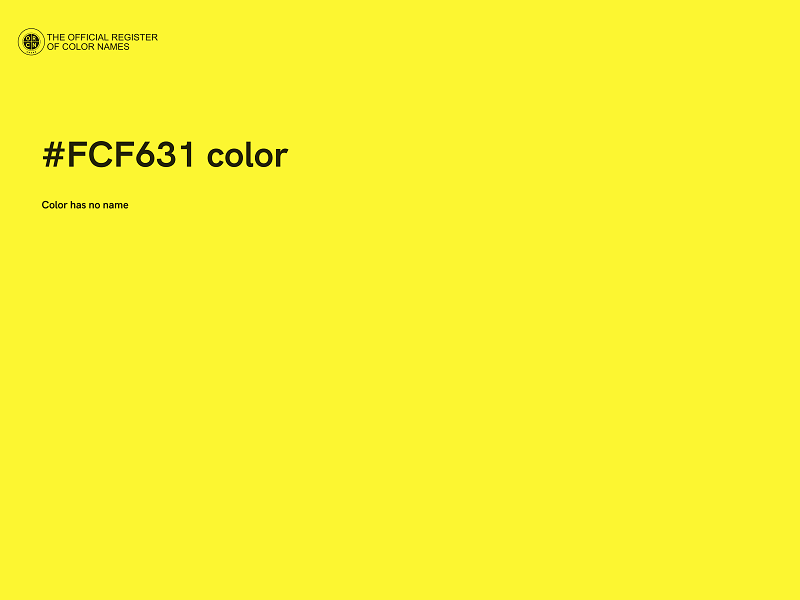 #FCF631 color image