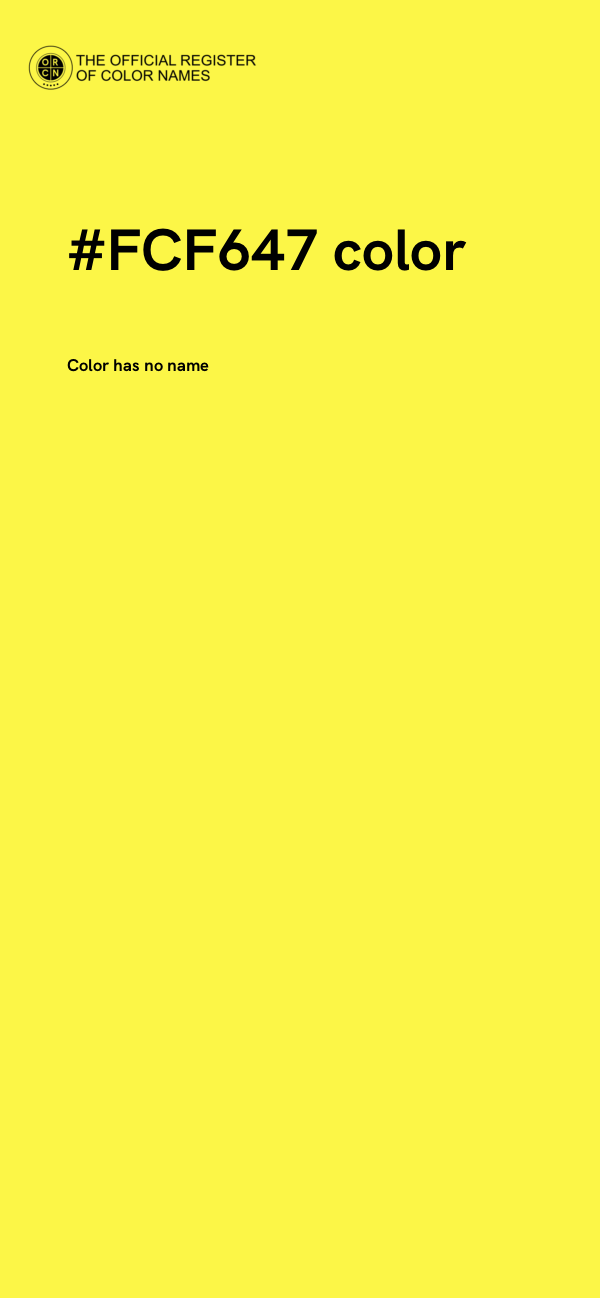 #FCF647 color image
