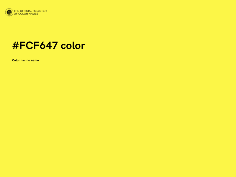 #FCF647 color image