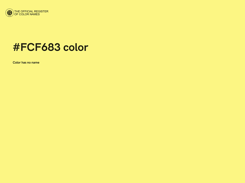 #FCF683 color image