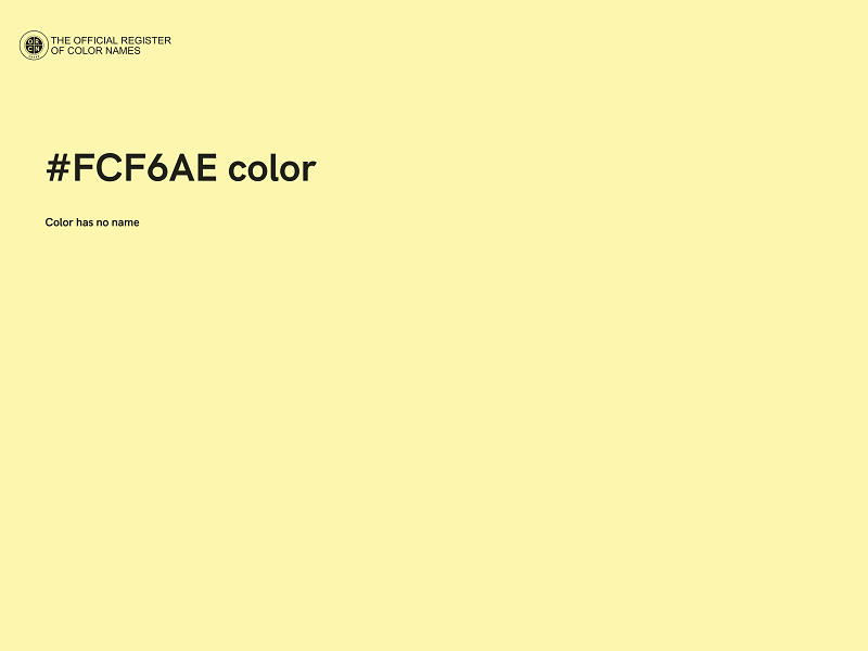 #FCF6AE color image