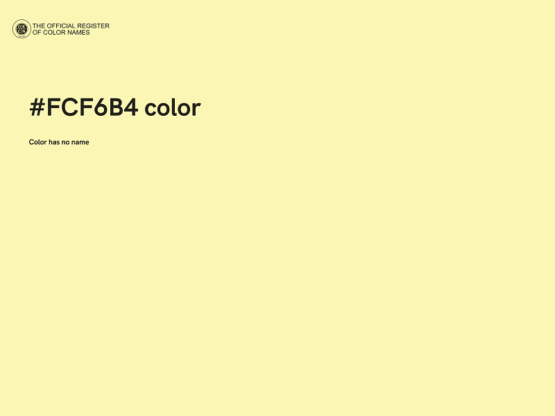 #FCF6B4 color image