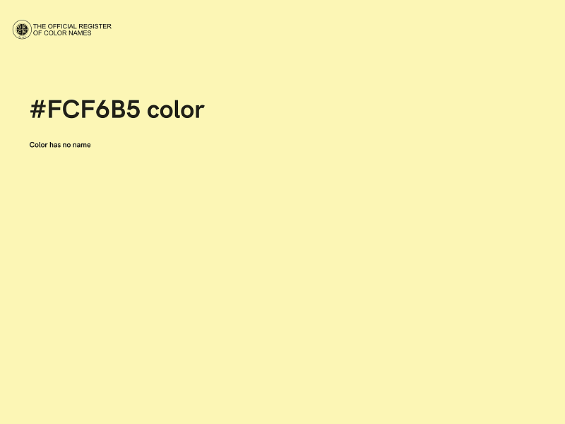 #FCF6B5 color image