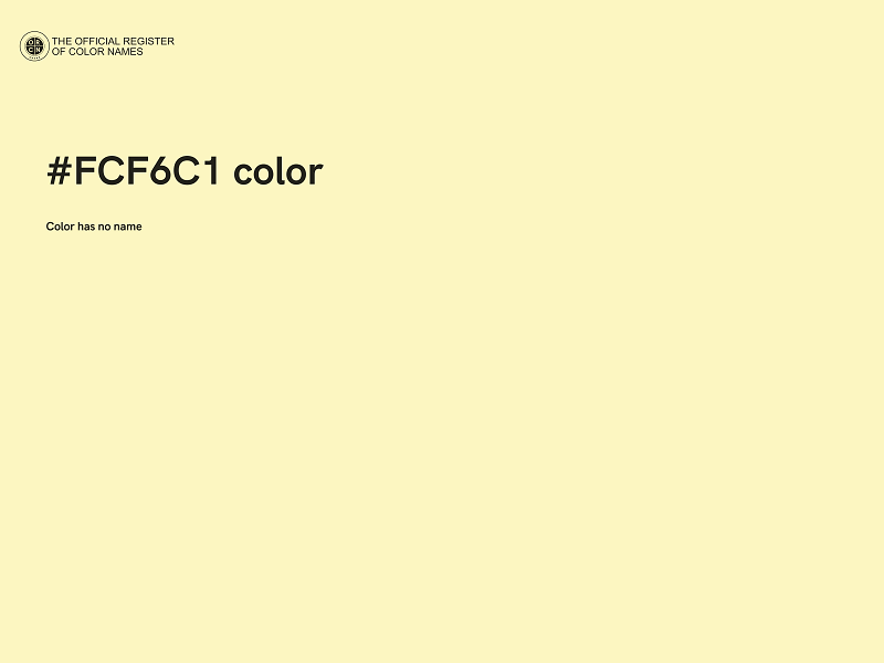 #FCF6C1 color image