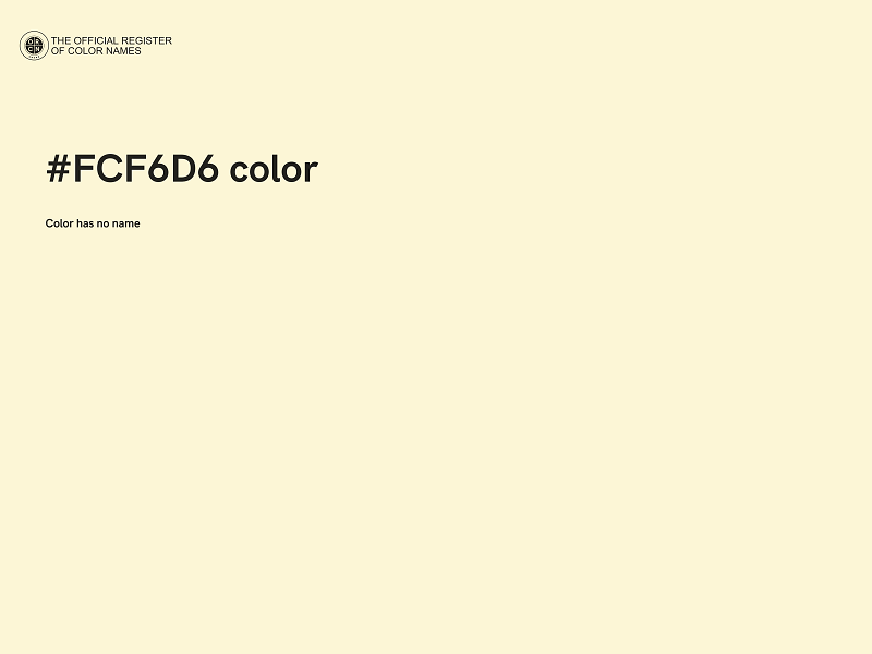 #FCF6D6 color image